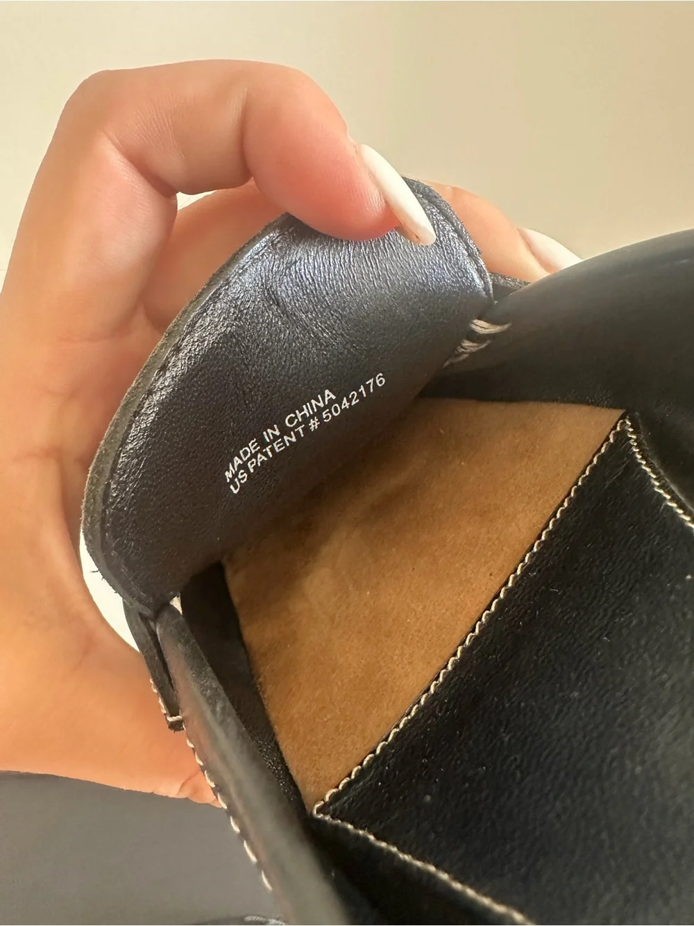 Cole Haan Nike Air Black Leather Mule Loafers Size 8.5B